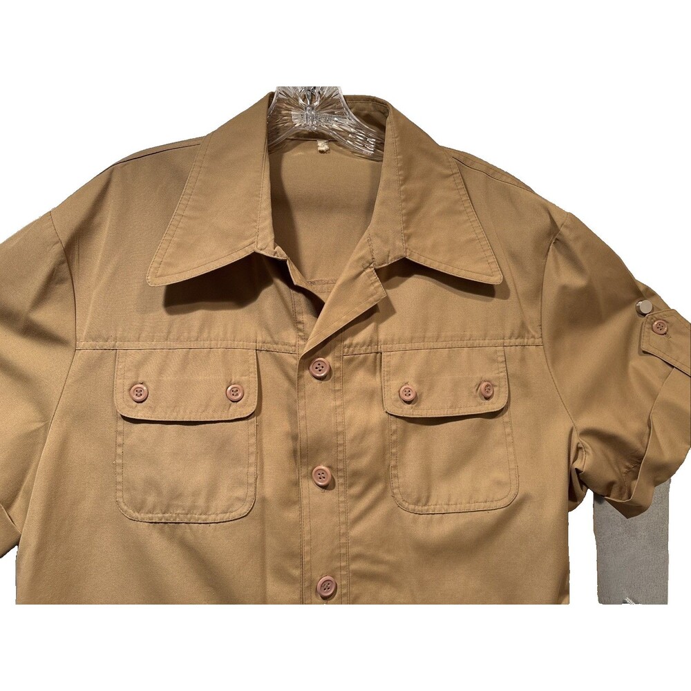 Brigade by Arrow Campaign/Safari/Bush Field Utility Shacket & Pants Tan Vintage - Picture 5 of 16